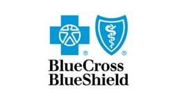 A blue cross and shield logo.